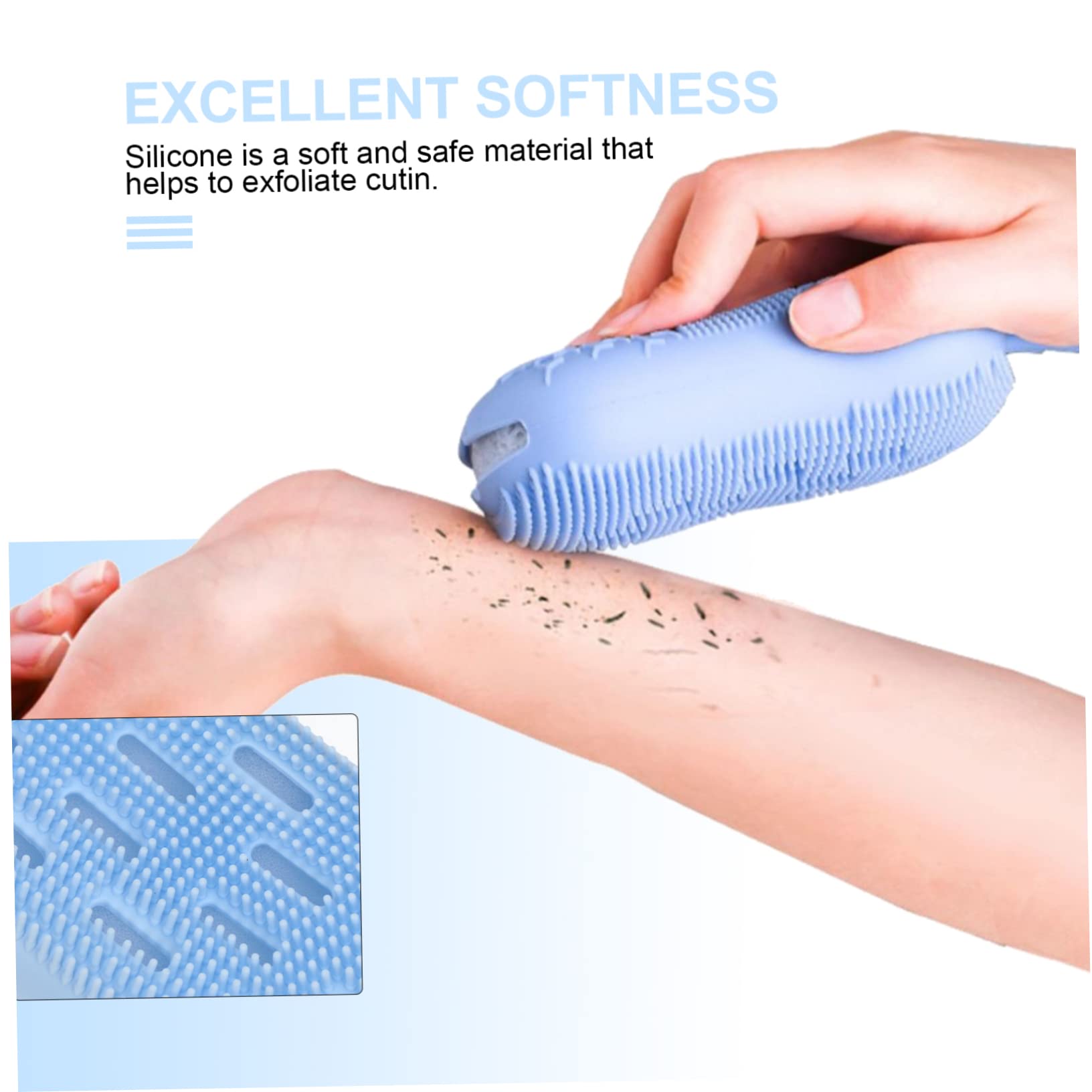 Angoily 4piezas Cepillo De Exfoliante Para Adultos Guante De Masaje De Doble Cara Herramienta De Limpieza Corporal