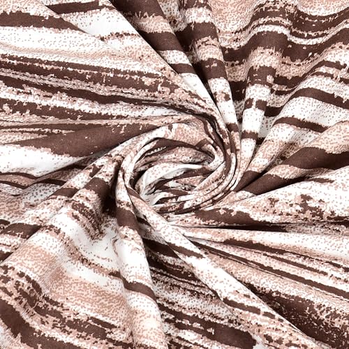 Image of Mafatlal Upvan King Size Cotton Bedsheet Set with Pillow Covers | 144 TC | 90 x 108 Inches | Smooth & Breathable Fabric | Elegant Jaipuri Print | Chocolate