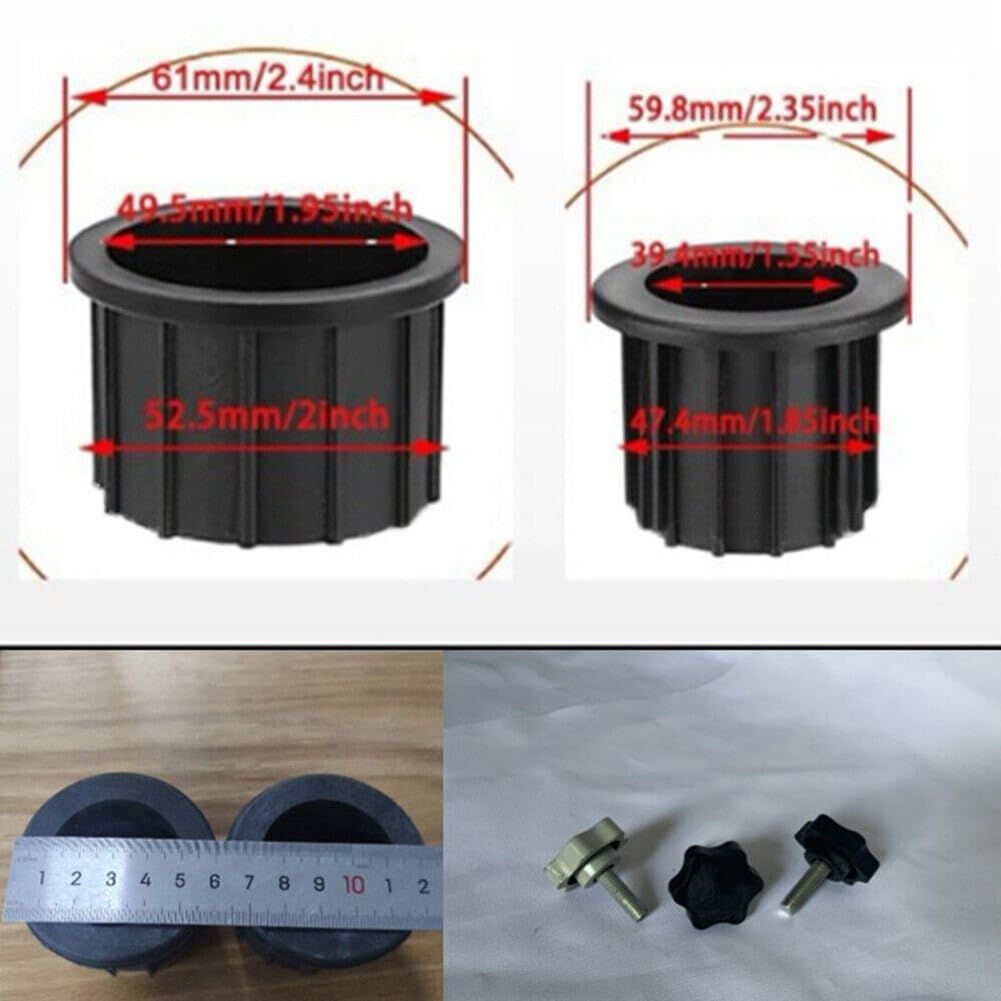 Kit di ricambio in plastica da 8 pezzi per basi di ombrelloni - Componenti di ricambio resistenti all'usura - Con anello e vite - Per la maggior parte dei fori di ombrelloni