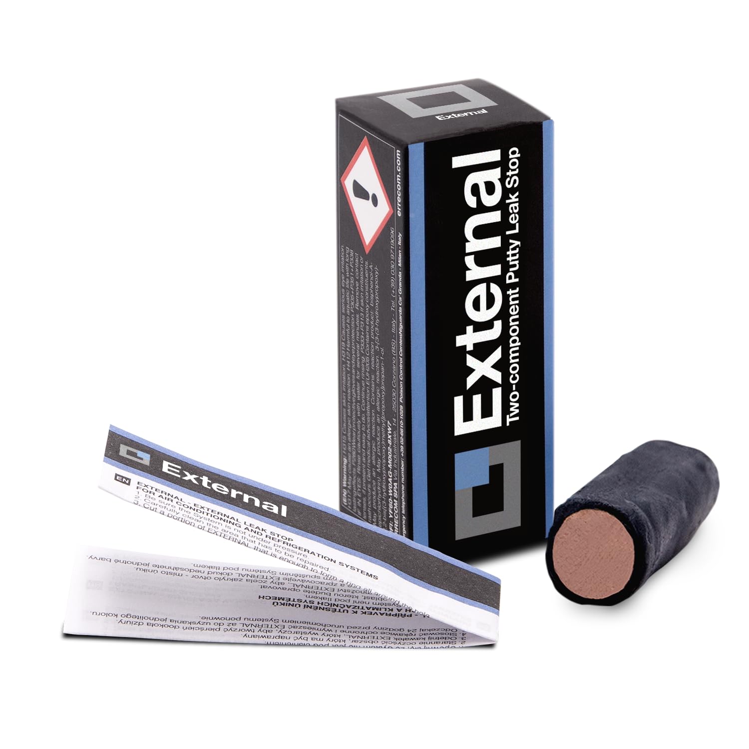 ERRECOM External, Turafalle Utilisation Extérieure en Pâte à deux composants pour systèmes de climatisation et de réfrigération, idéal pour les interventions urgentes, évite l'arrêt de l'installation,