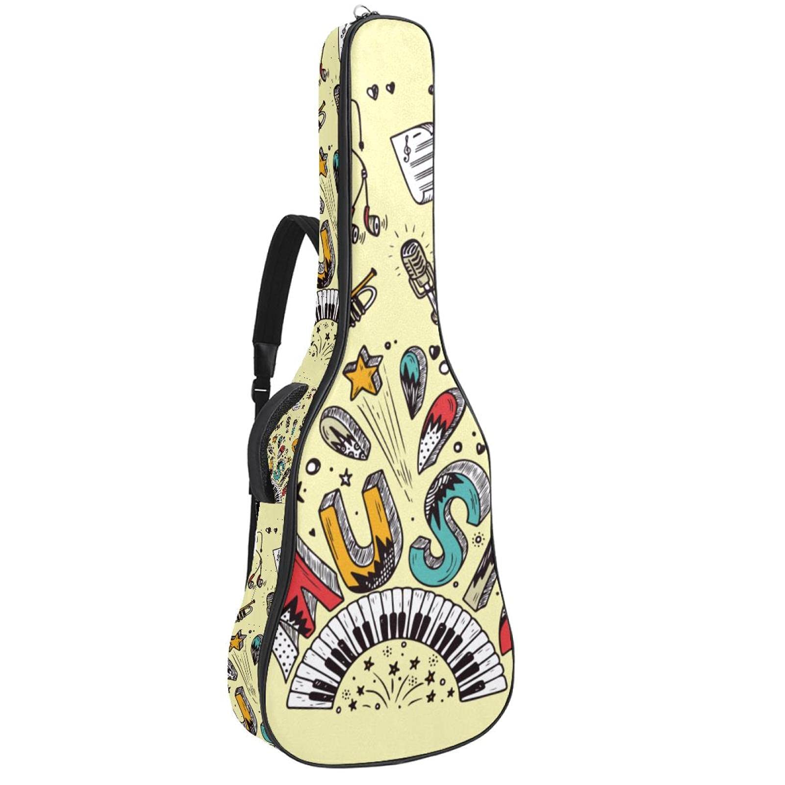 42 Pollici Chitarra Acustica Borsa con Antiurto Spessa Imbottito Zaino per Chitarra Basso Folk Classica Strumenti Musicali Musica