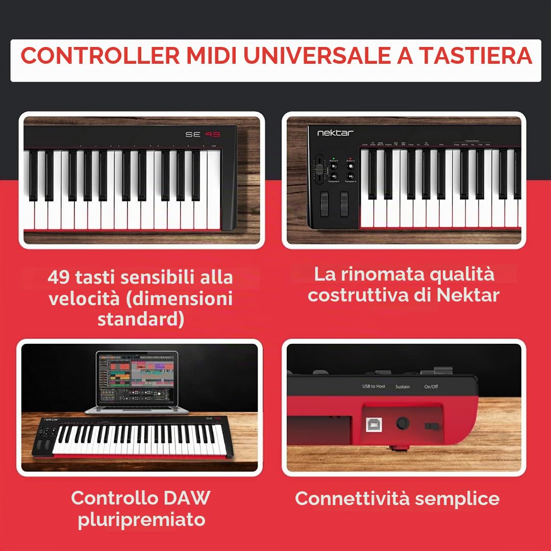 Nektar SE49 - Controller per tastiera MIDI USB