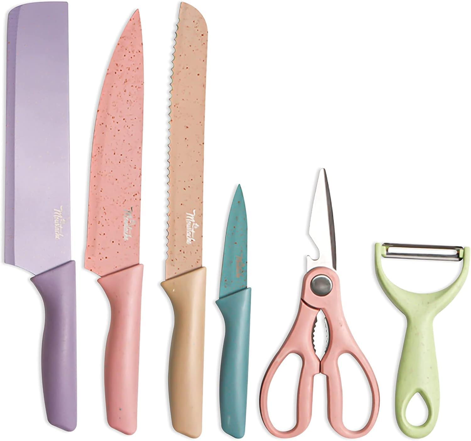 Zoffany with Z Professional Colorful Kitchen Knives Set of 6 Pieces, Non-Stick Blades with High Carbon Stainless Steel, Sharp Kitchen Cutting Knives Set for Slicing, Paring and Cooking (B0D47RMSSY) Amazon Price History, Amazon Price Tracker