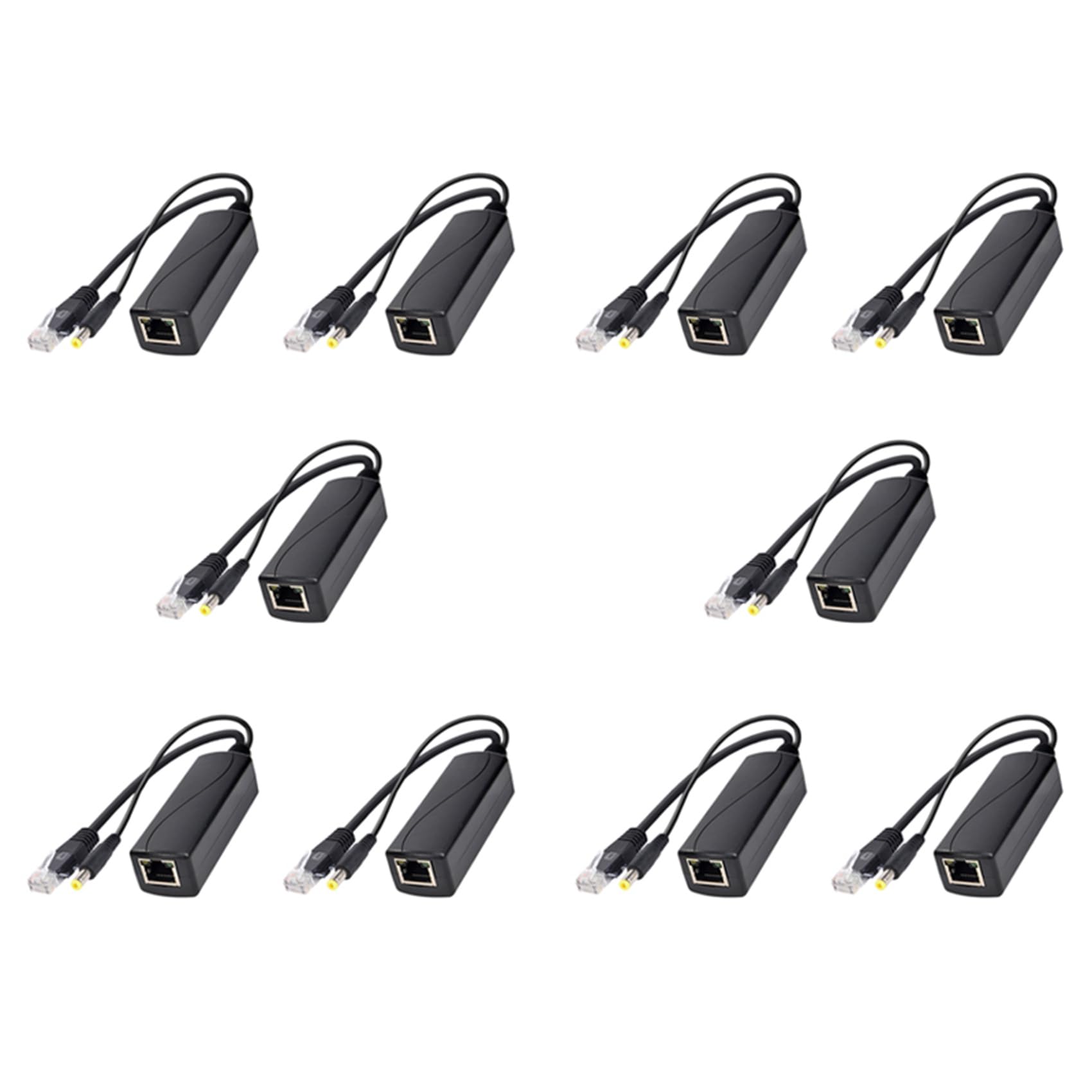 10X PS5712TG Gigabit Puissance par Ethernet Splitter 10/100 / 1000Mpbs RJ45 Support IEEE802.3 AF/at (30W) Splitter PoE