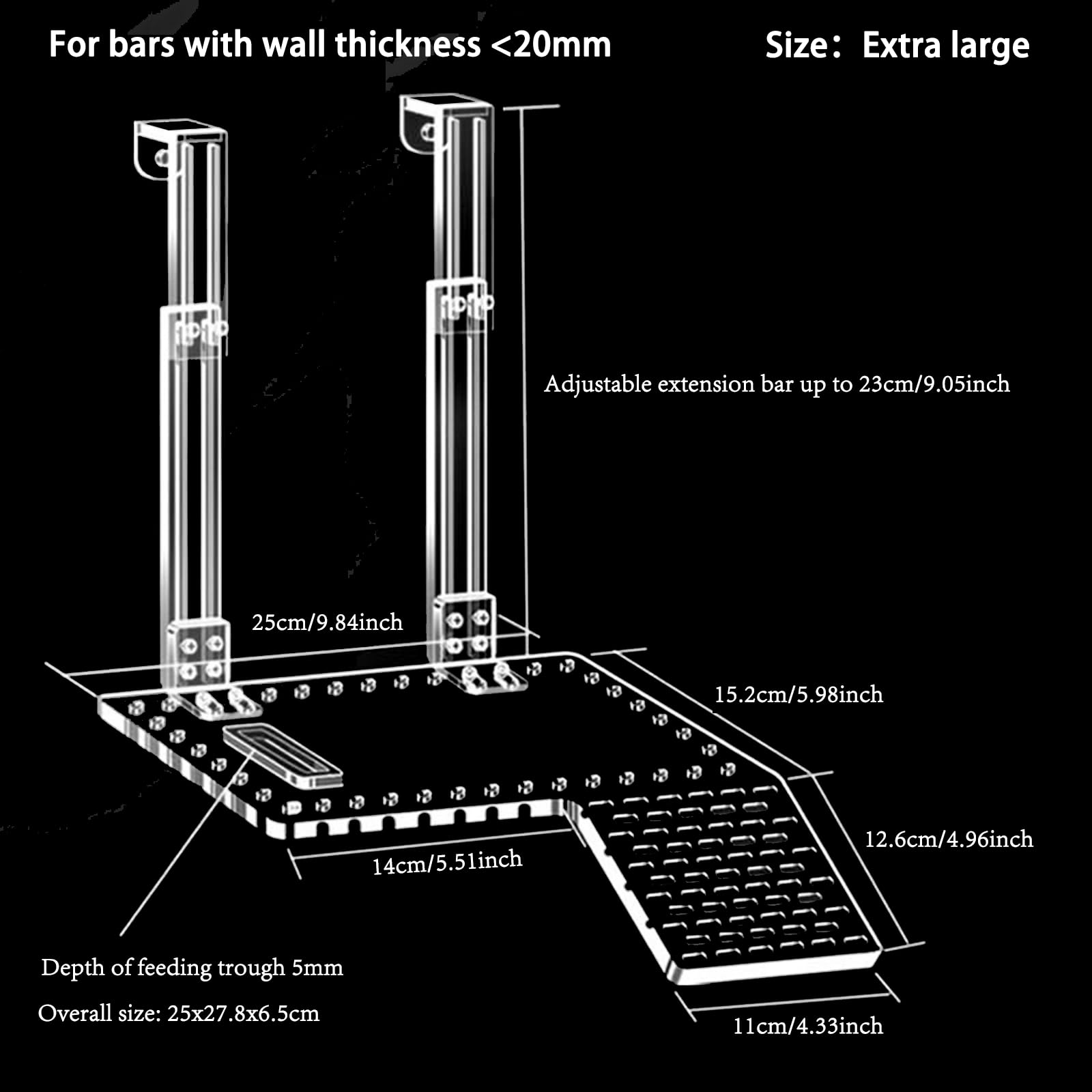 Turtle Basking Platform, Acryl Schildkröte Basking Platform Super Light Transmission Schildkröte Lebensraum mit Kletterregal Schildkröte Tank Zubehör für kleine Wasserreptilien (XL)