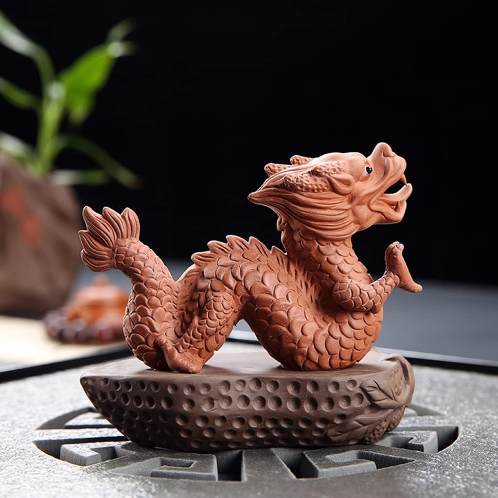 Amazon.co.jp: 龍の置物 龍 置物 オブジェ 開運グッズ インテリア 茶寵