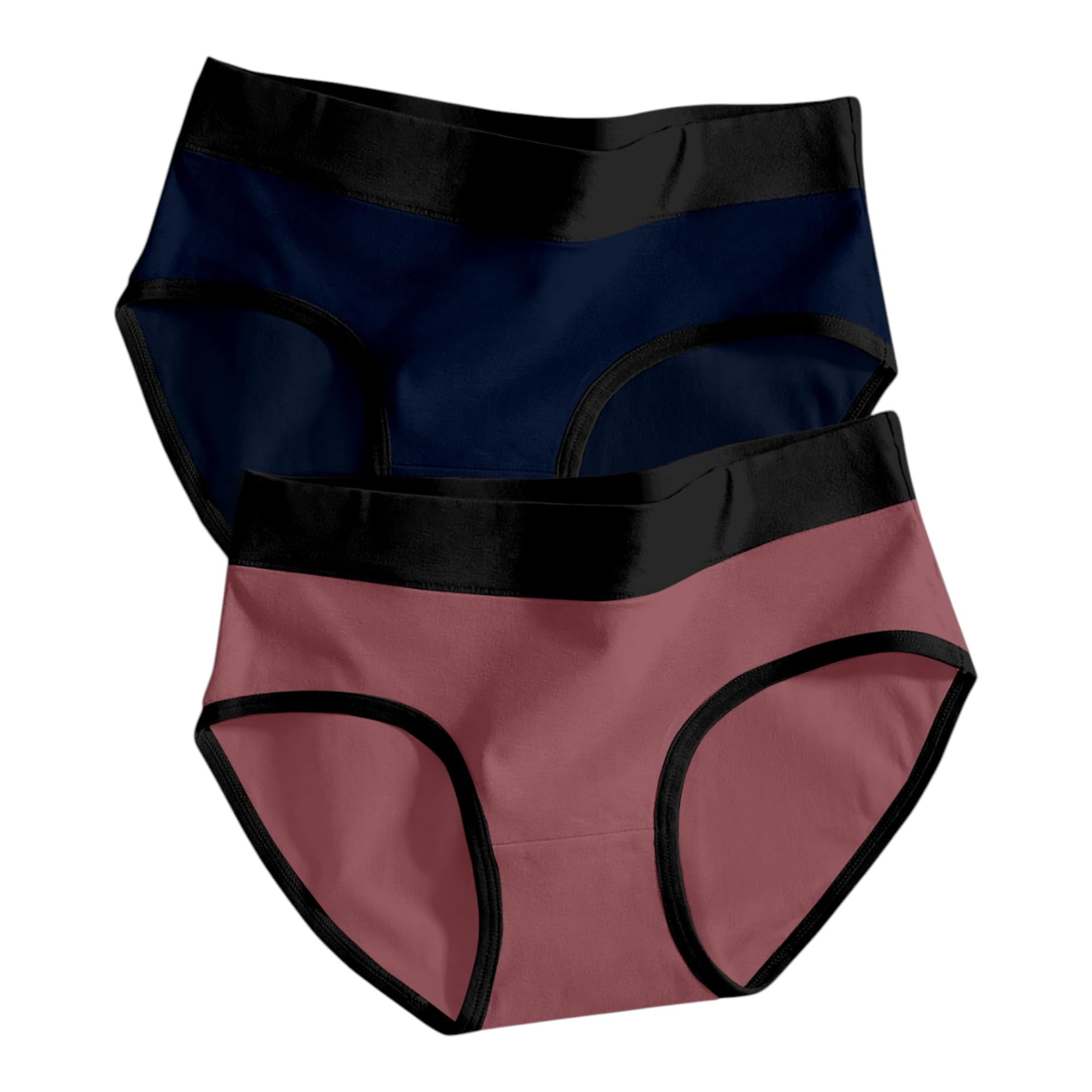 famerone Women's Nylon Spandex Ultra Soft Stretchable Briefs Pack of 2 | No Marks Waistband Inner Elastic Hipster Panty | Sweat Absorbent Everyday Panties for Women-picture-24