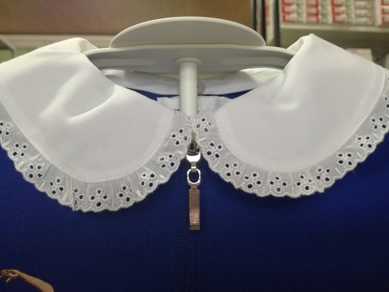 siggi GREMBIULE SCUOLA ELEMENTARE BAMBINA CON CERNIERA 33GR3099 BLU 6-7-8-9-10-11-12-13-14-15 ANNI (75 8 ANNI)