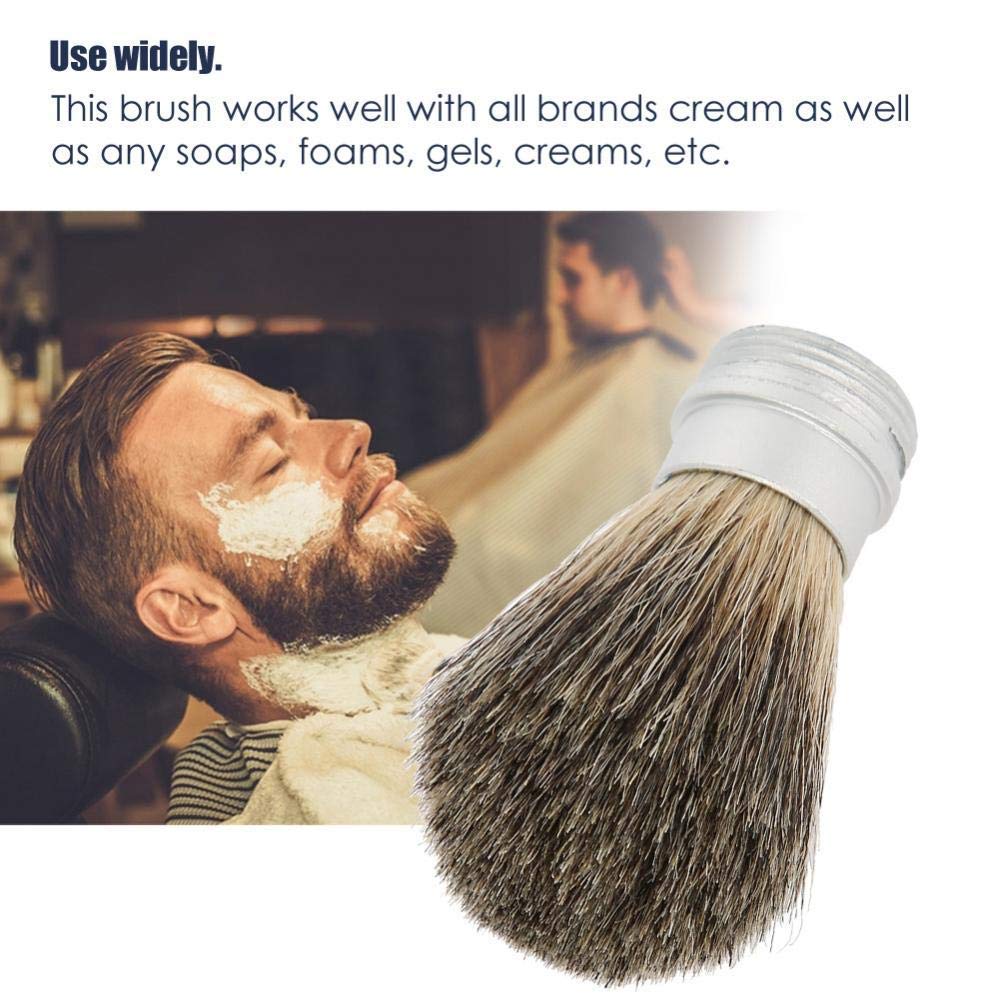 Brosse à raser portative pour hommes, ensemble de toilettage de barbe incluant Brosse à moustache et Brosse à cheveux, outil de soin facial et crée une meilleure mousse pour le rasage
