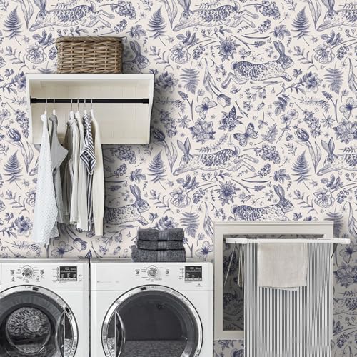 Papel pintado azul para cubrir azulejos papel de pared autoadhesivo extraíble de vinilo cocina 4