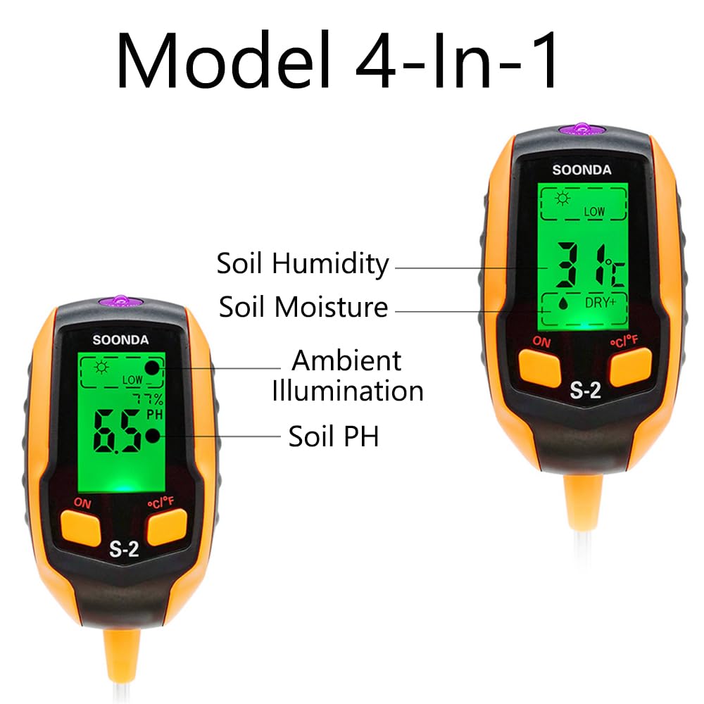 4-in-1 Soil Tester Moisture Meter, PH Meter - Image 2