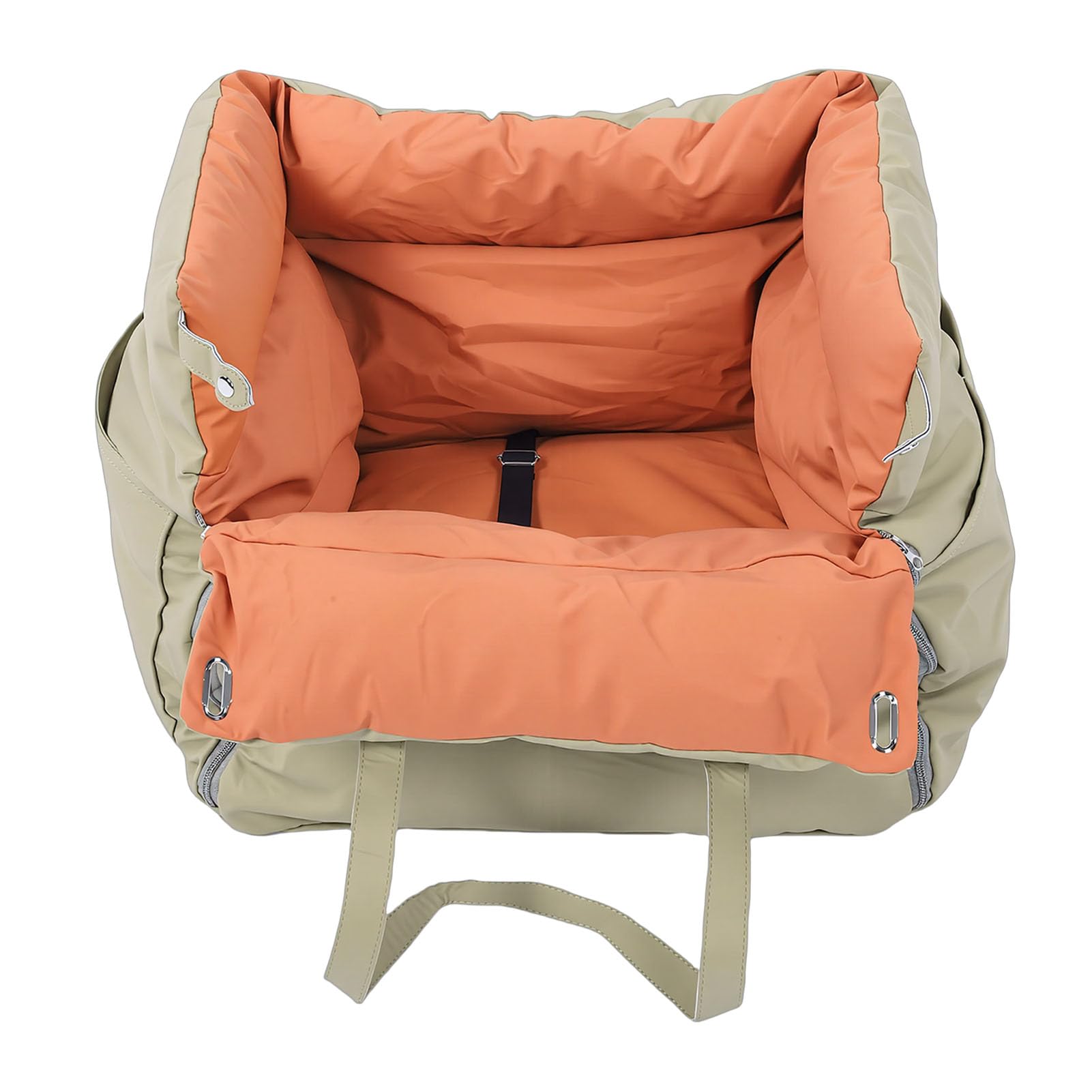 Focket Asiento de Coche para Perros, Cinturón de Seguridad Portátil Plegable Impermeable Antisuciedad para Coche, Funda de Asiento de Lavable Desmontable con Cinturón de Seguridad para Perros Gatos