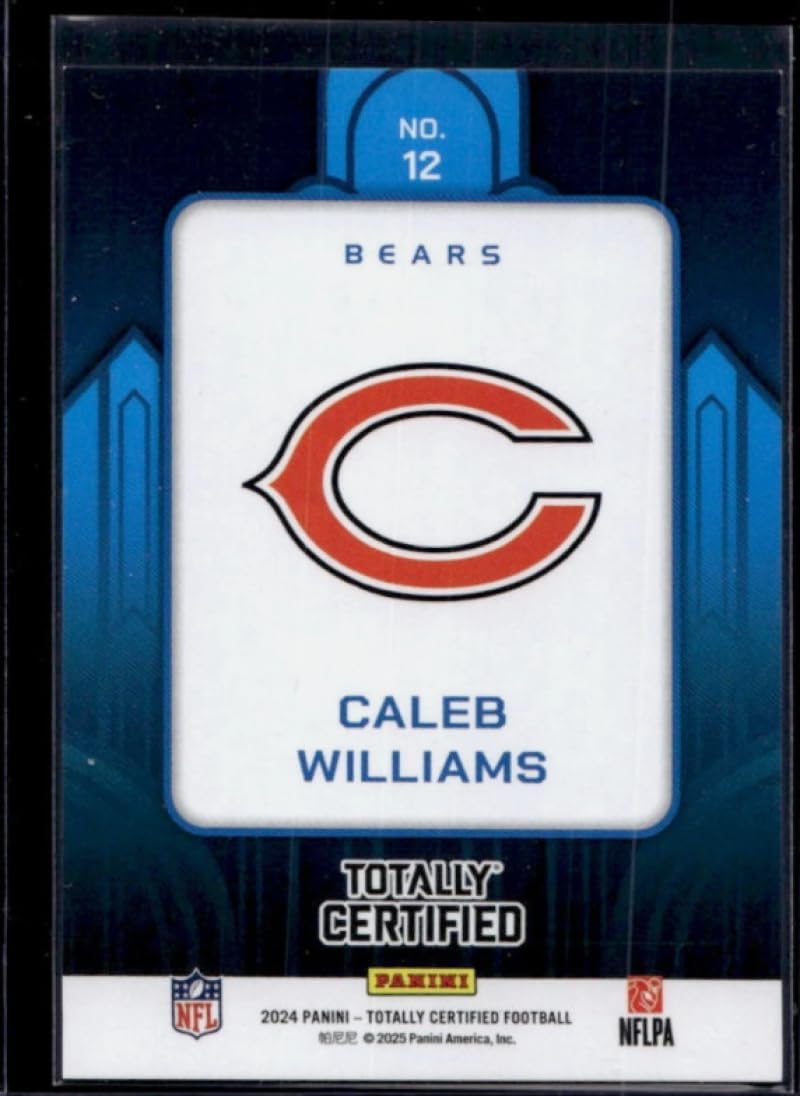 Football Trading Card 2024 Panini Totally Certified Metropolis Mirror #12 Caleb Williams EX++ Excellent++ Bears