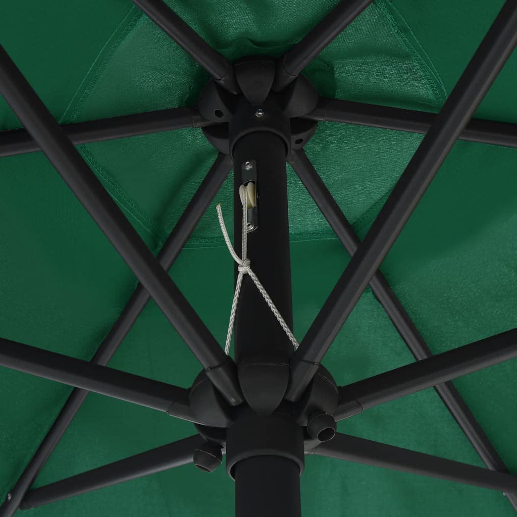 Parasol ogrodowy parasol przeciwsłoneczny do roślin, z aluminiowym masztem, 270 x 246 cm, zielony