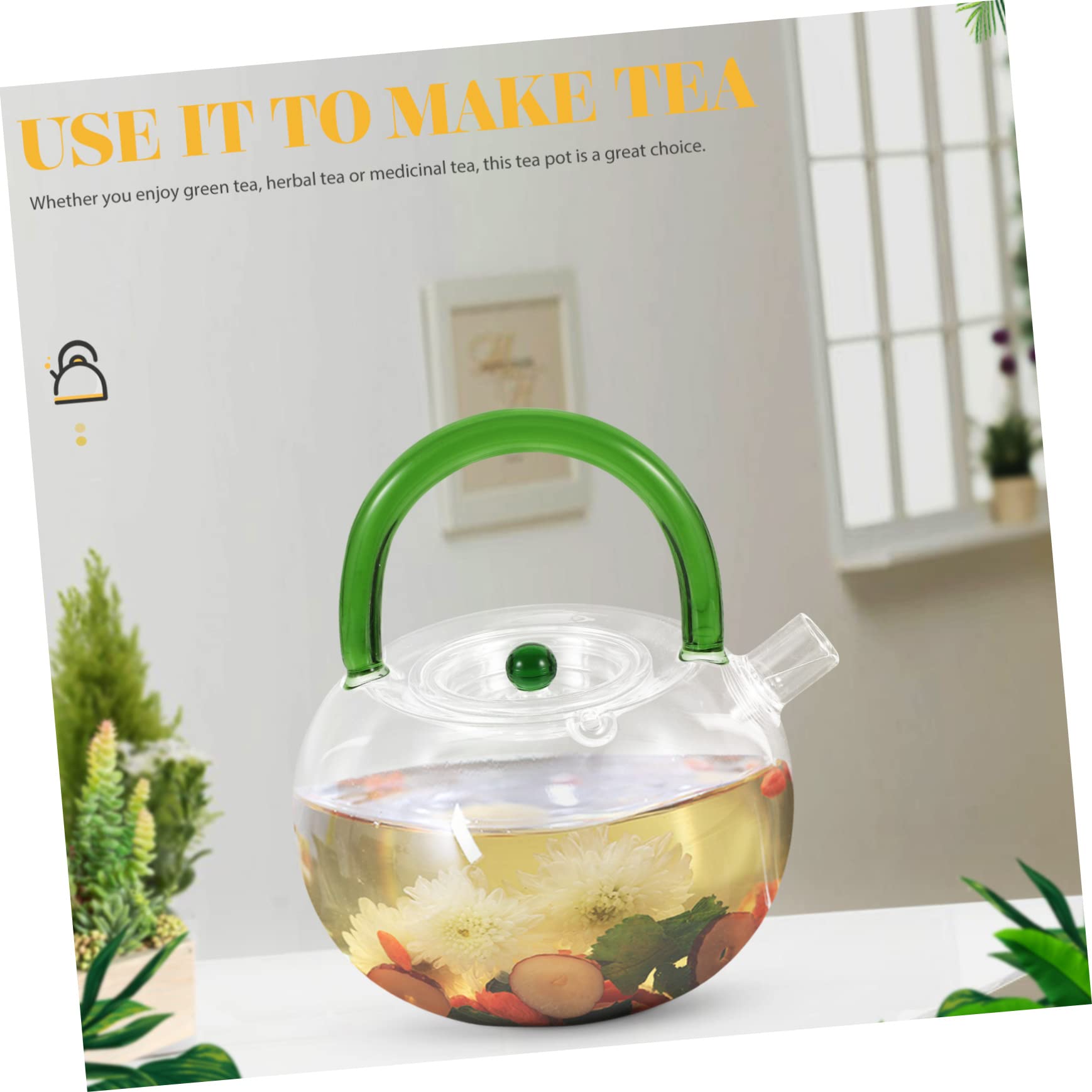 Alipis Bellissimo Bollitore Da Tè in Per Fornello Teiera Con Infusore Da 780 Ml Ideale Per Tè in Fiore Tè in Foglie Sfuse Per La Casa