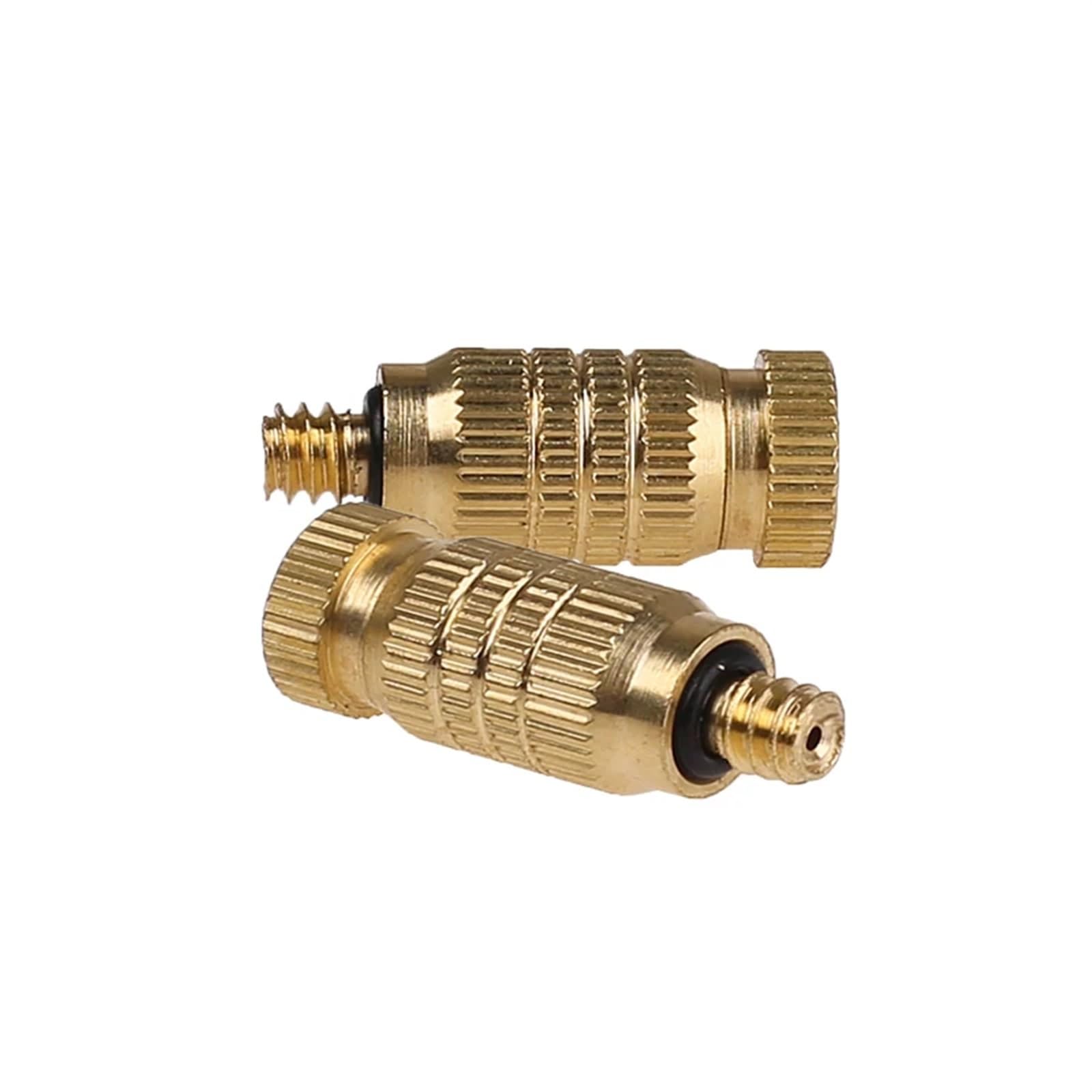 Brass Mister Nozzles 5Pcs Misting Nozzles Water Mister Sprinkler for Cooling System 0.1-0.7mm Garden Sprinklers Irrigation Connector(0.3mm)