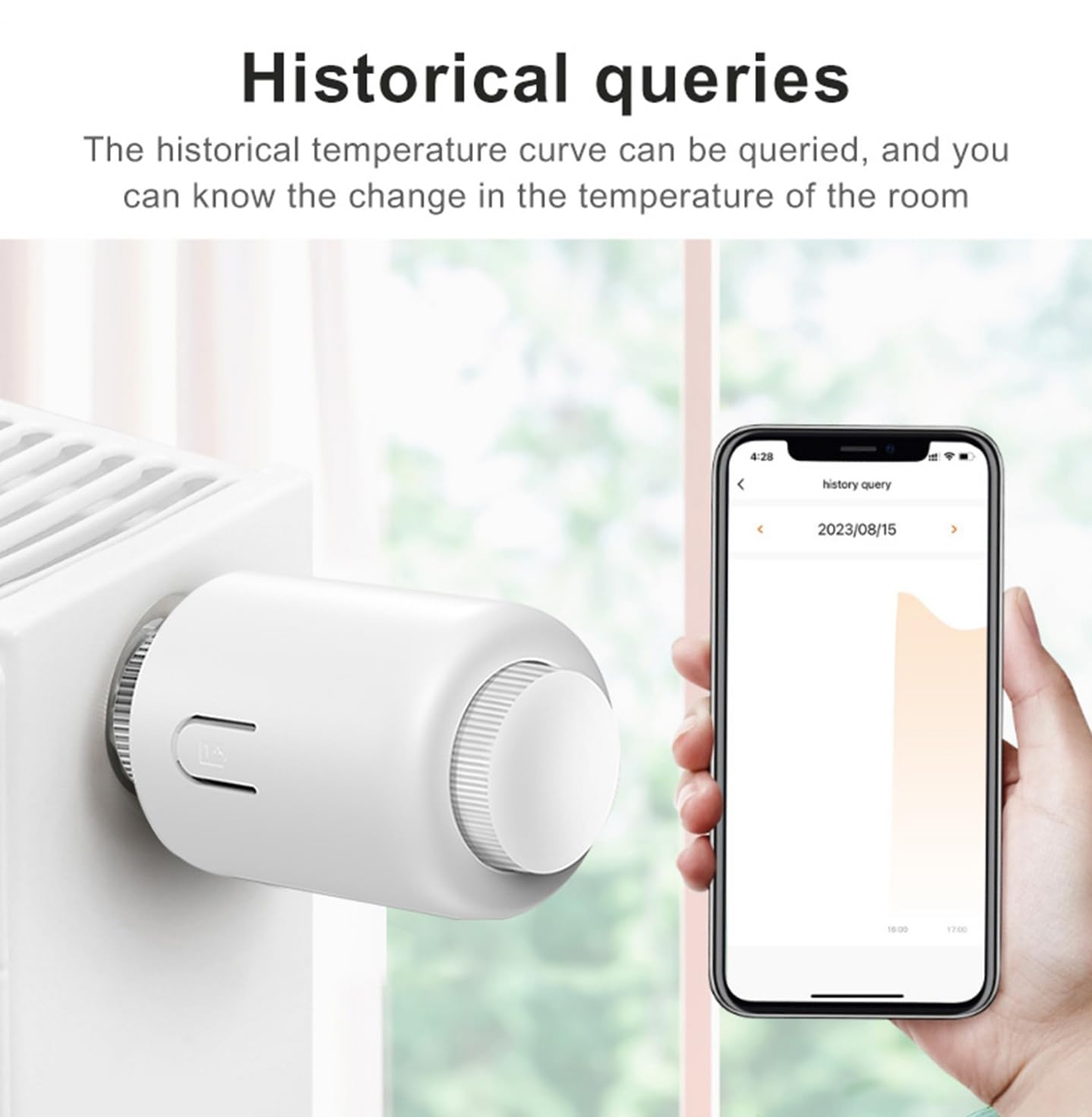 Valvola termostatica intelligente per radiatore: valvola termostatica programmabile, termostato Zigbee per regolazione della temperatura, controllo tramite app, hub Tuya Zigbee richiesto, Bianco
