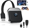 Wireless HDMI Dongle 4K Miracast HDMI Screen Mirroring Display 5G/2.4Hz Transmitter and Receiver Streaming Video/Audio/Files Transfer from PC Laptop Smartphone to TV Projector Monitor