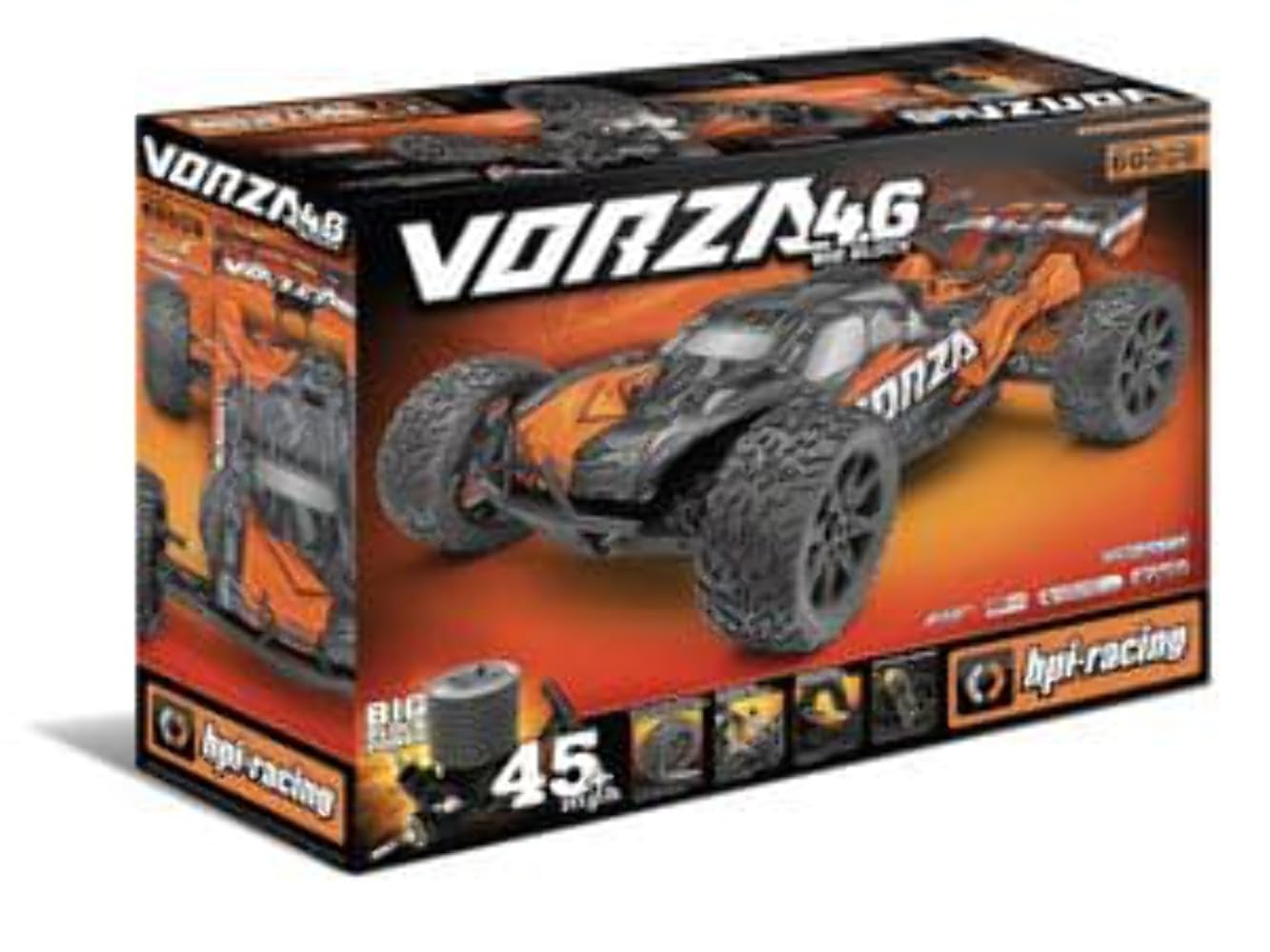 hpiドリラジ　4wd フルセット Amazon.com: HPI Racing 160180 Vorza 4.6 Truggy, 1/8 4WD RTR Big