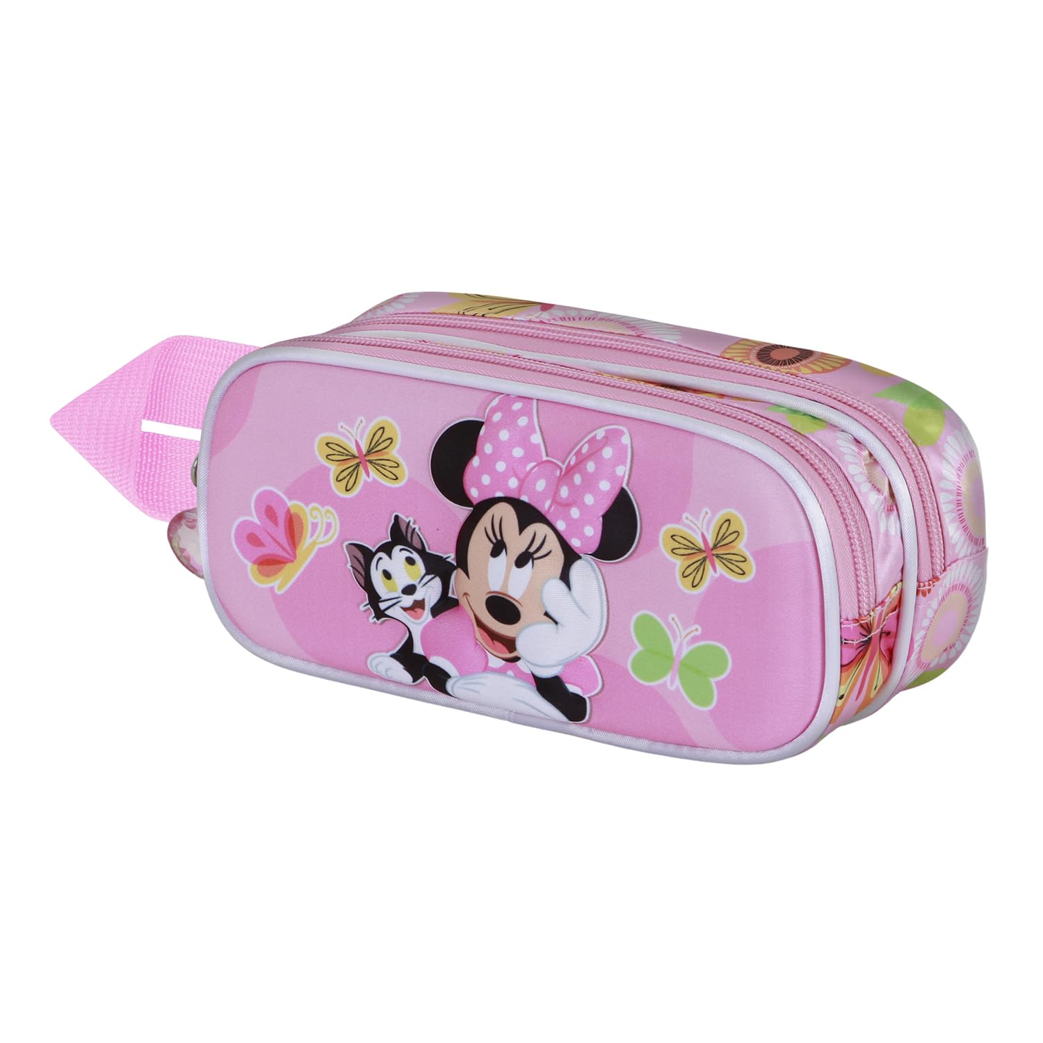 Disney Minnie Mouse Kitten-3D Double Pencil Case, Pink, 22 x 10 cm
