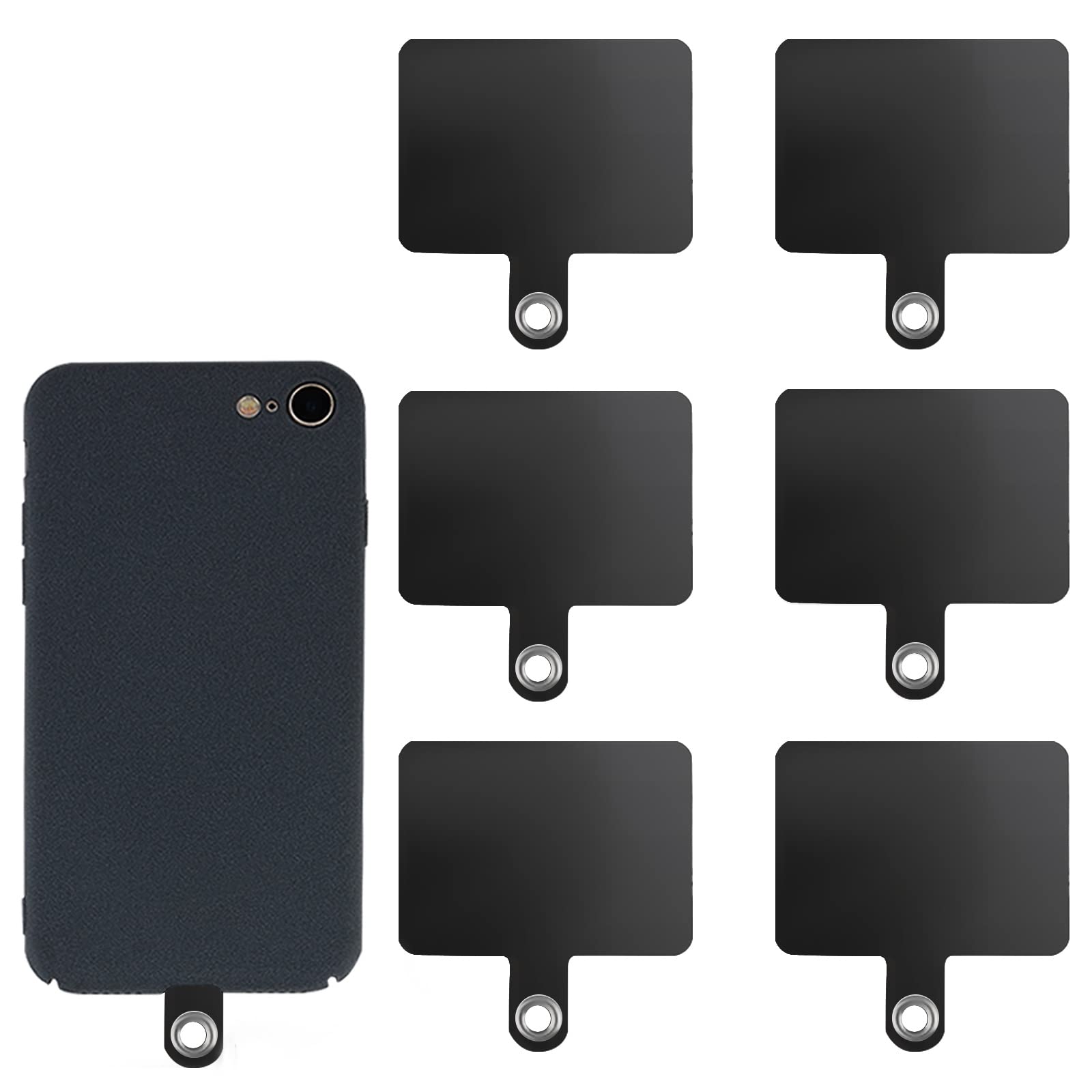 SAVITA 6 Patch Trasparenti Per Cordino Telefono | Anello Metallico Per Cinturino, Adesivo Per IPhone E Smartphone