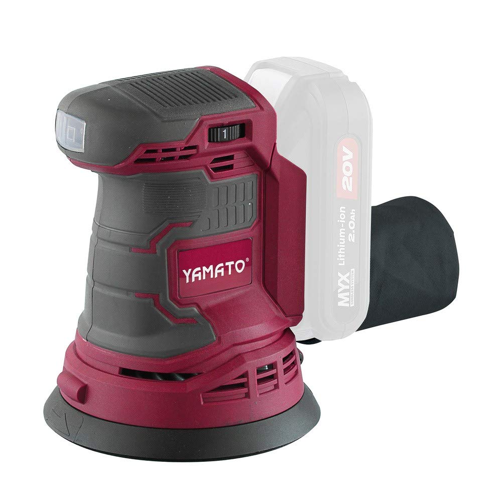 Yamato 7200360 Levigatrice orbitale 20 V. Senza Batteria (Solo Corpo), Cranberry