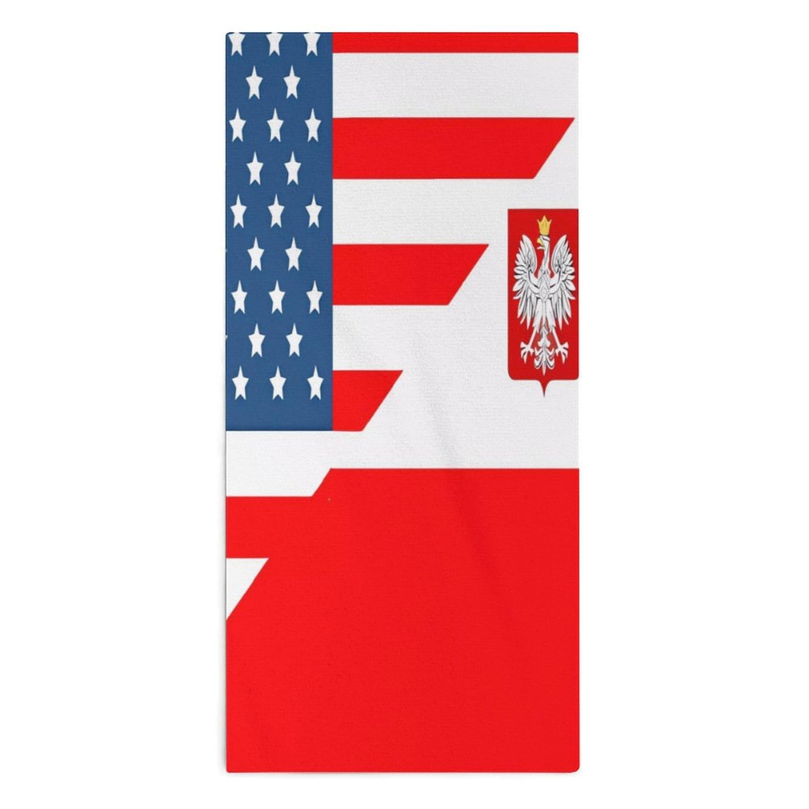 TXFBTRFSA Polish Americans-Flag Hand Towels for Adult Face Towel Bath Beach Swim Accessories