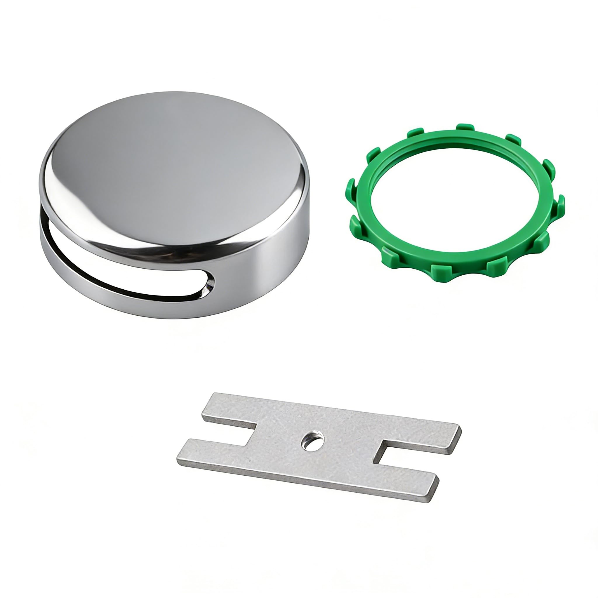 Photo 1 of 18009 Snap-On Bathtub Overflow Plate Kit in Chrome Plated,Bathtub Overflow Face Plate Will Fit 2.30" Outlets | Chrome Finish | 1 Pack