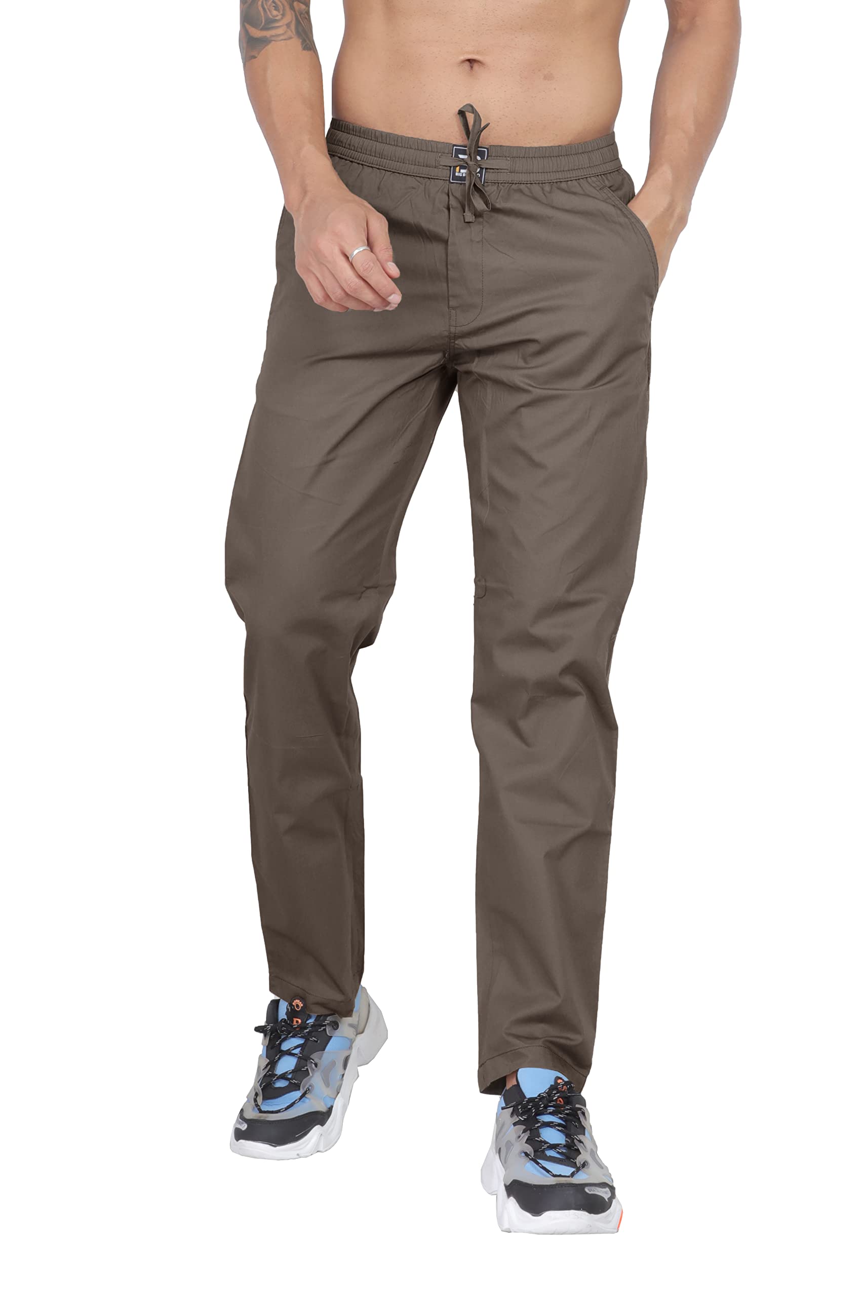 big button Men's Solid Cotton Textile Pajama Pant Lower-picture-47
