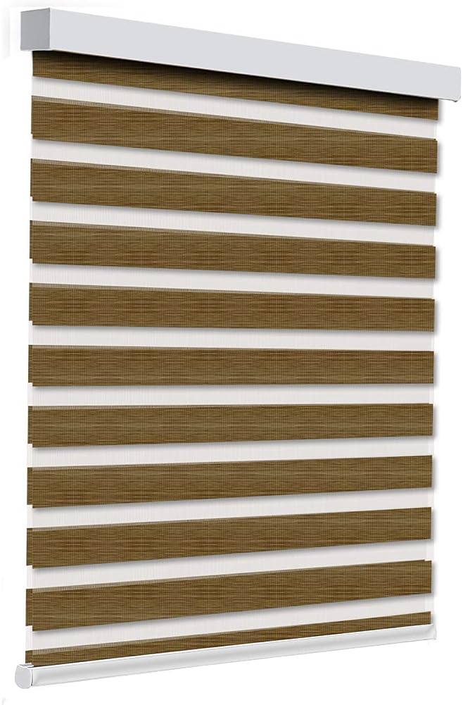 Light Filtering Motorized Zebra/Roller Shades – RAVENWOOD-B504 Series Smart Remote Control Window Blinds