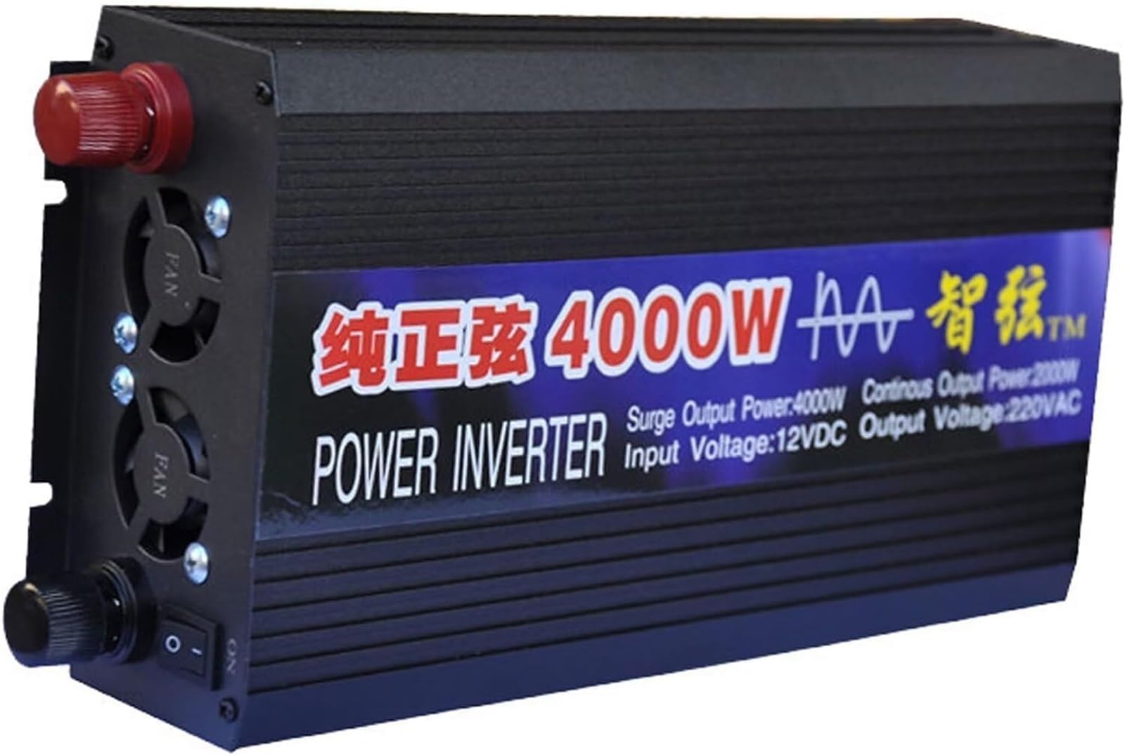 Inversor de Onda sinusoidal Pura 1000W 1600W 2000W 3000W 4000W 5000W 6000W 8000W 12V 24V 48V 60V 72V a 110V/220V/230V Transformador Corriente, Onda Inversor de Corriente camion(4000W,12Vto220V)