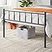 Yaheetech 13 inch Twin Size Metal Bed Frame with Headboard and Footboard Platform Bed Frame with Storage No Box Spring Needed Mattress Foundation Black