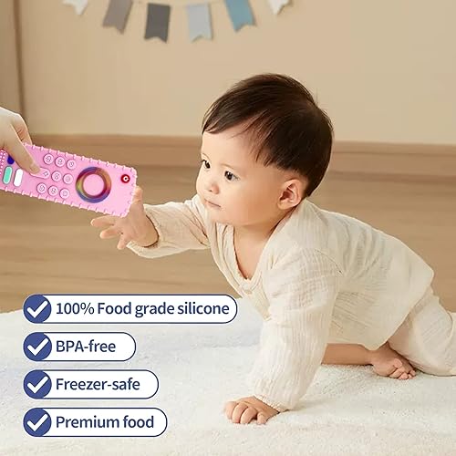 Miniatura 3 de Paquete de 2 juguetes de dentición para bebés de 3 a 36 meses con control remoto para bebé, juguetes de 1 año (color 06)