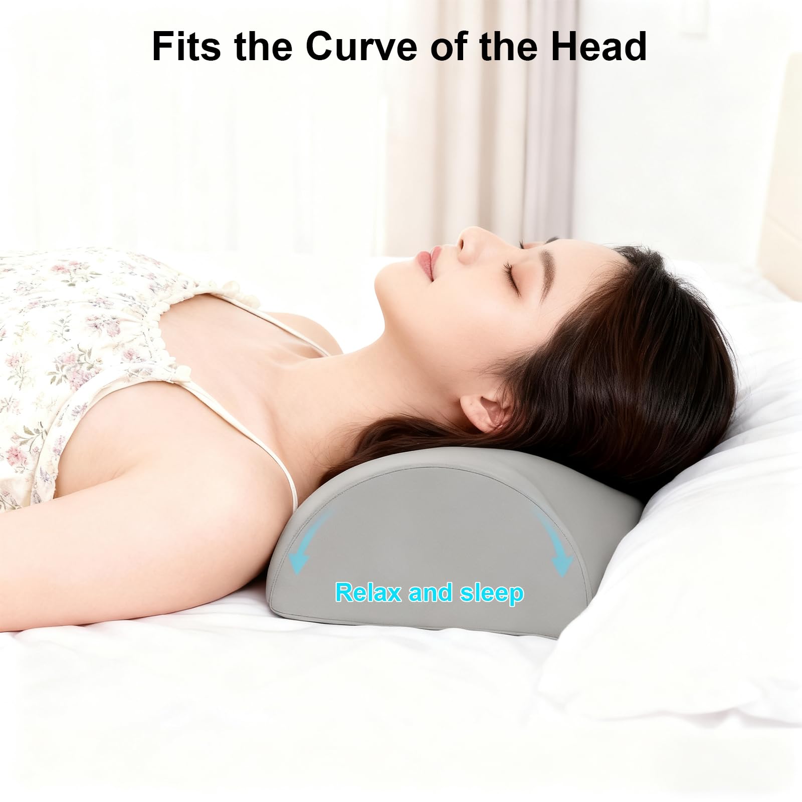 Cuscino per Gambe e Ginocchia, Cuscino a Mezzaluna Ergonomico in Memory Foam, Ideale per Dormire Lateralmente e per Supporto Lombare, Sollievo per Dolori alla Schiena e Anche