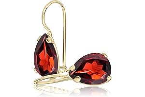 14K Gold Garnet Earrings