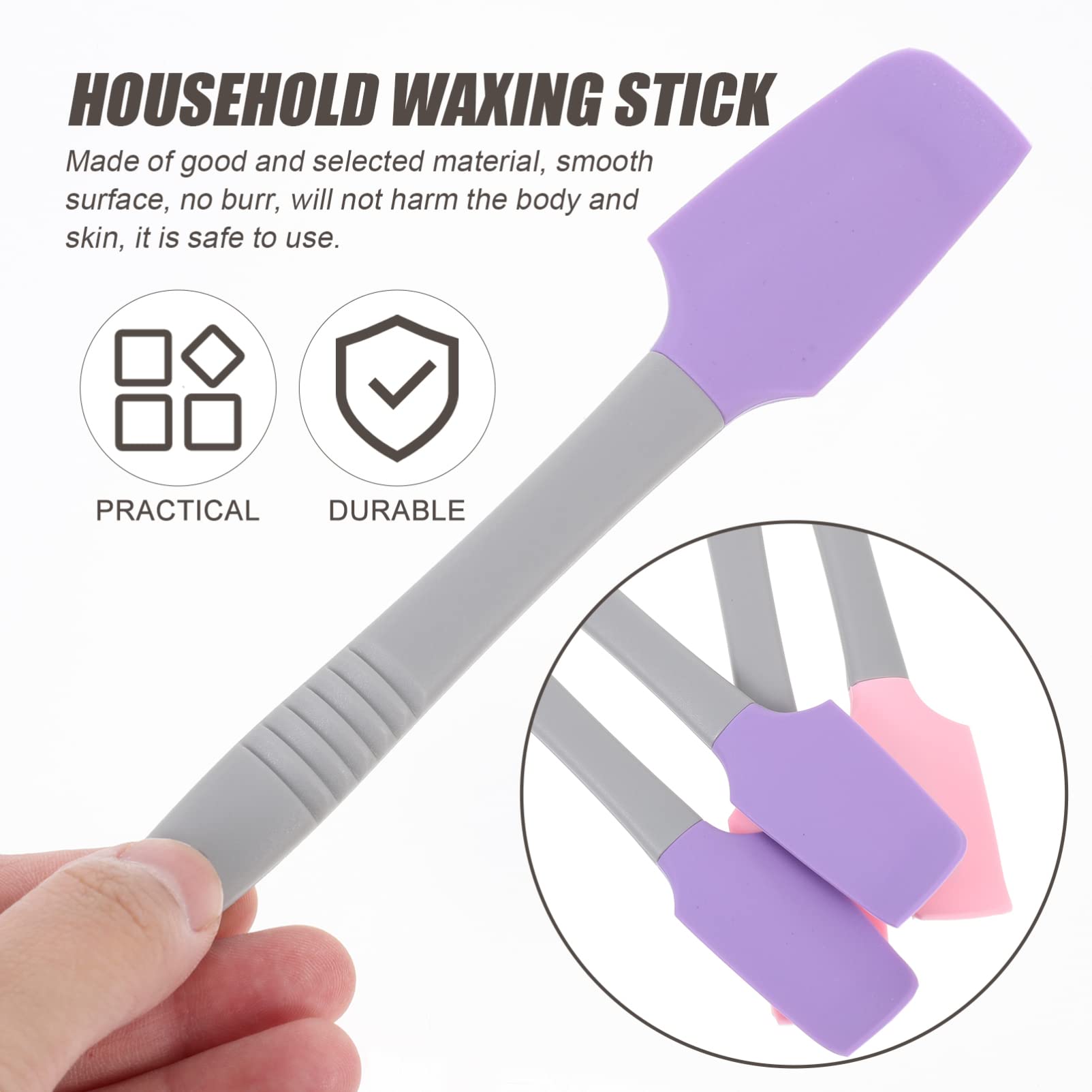 HAPINARY 4pcs Waxing Supplies Esthetician Wax Removal Kit Wax Applicator Stick Hair Removal Tool Portable Spatulas
