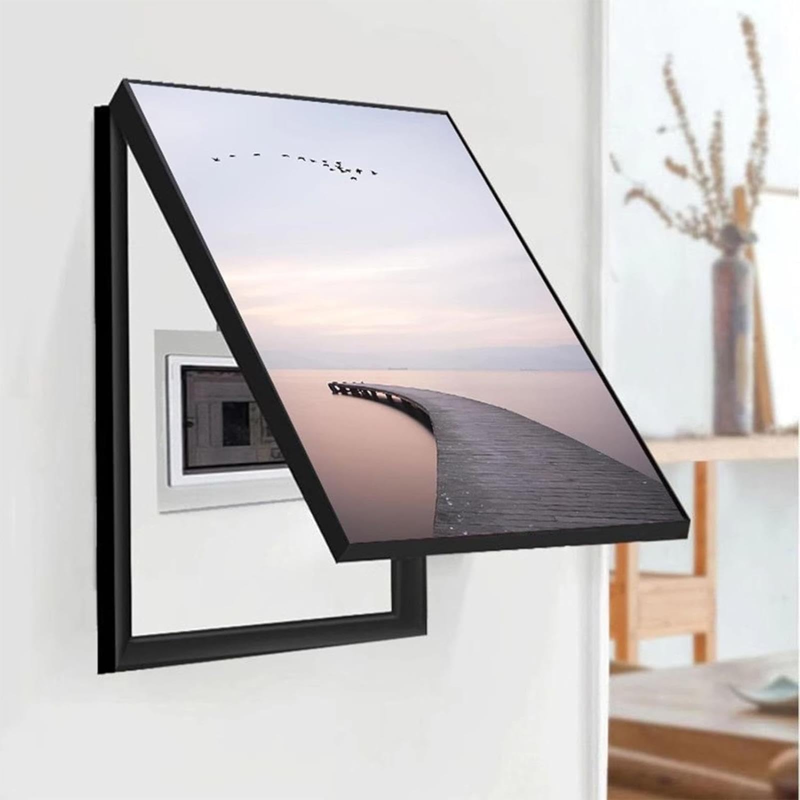 Cuadro Decorativo con Tapa de Caja de fusibles, Cuadro Decorativo para Pared con medidor eléctrico Oculto, Marco Horizontal para Colgar para decoración del hogar (60 x 80 cm)