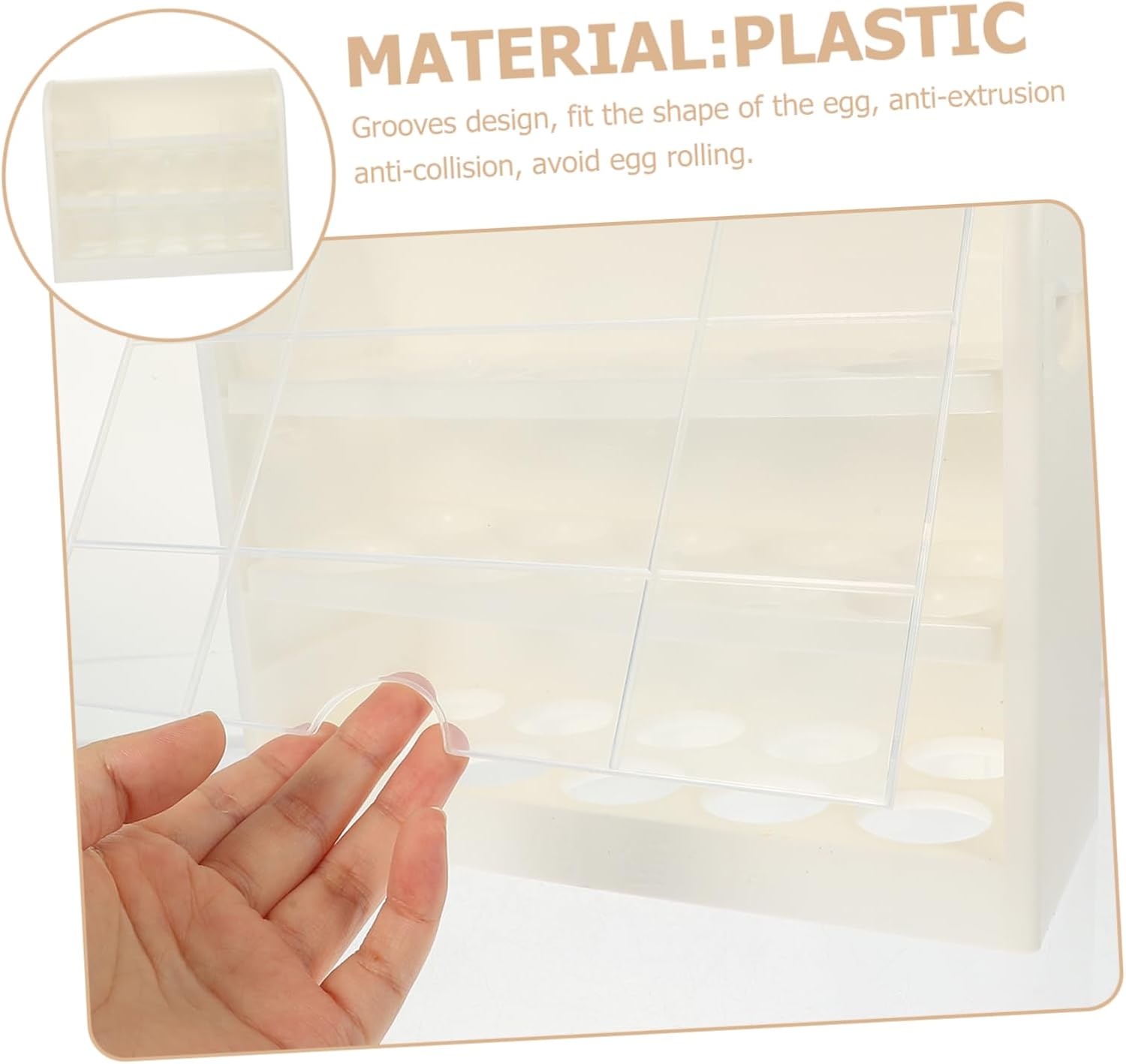 2pcs Egg Storage Box Flip Egg Tray Three- Layer Egg Holder Refrigerator Parts & Accessories Egg Storage Dispenser Egg Rack Eggs Egg Storage Holder Pp Crisper with Cover 8