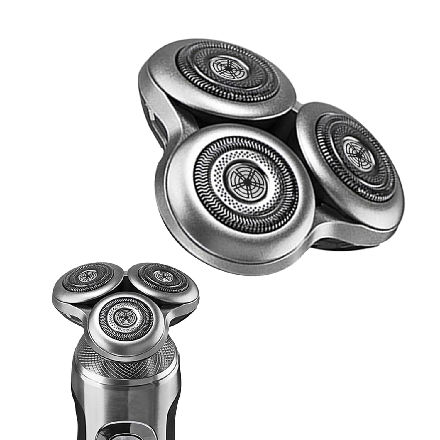 SH98 Cabeza de afeitar de repuesto completa, compatible con cabezas de afeitar Philips Norel*o Serie 9000, cabeza de afeitar de precisión con soporte metálico y cuchillas de doble capa, con cepillo de