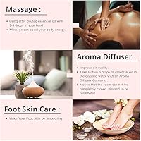 Vista 4 de SVATV Aceite esencial de citronela de grado terapéutico, aceites de aromaterapia para difusor, yoga, masaje y cuidado personal de bricolaje, 0.3 fl