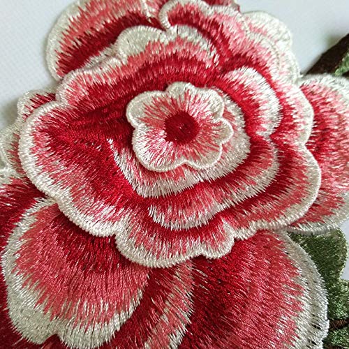 1 conjunto de aplique de renda floral com bordado de renda floral e flor de ameixa comprida para cos