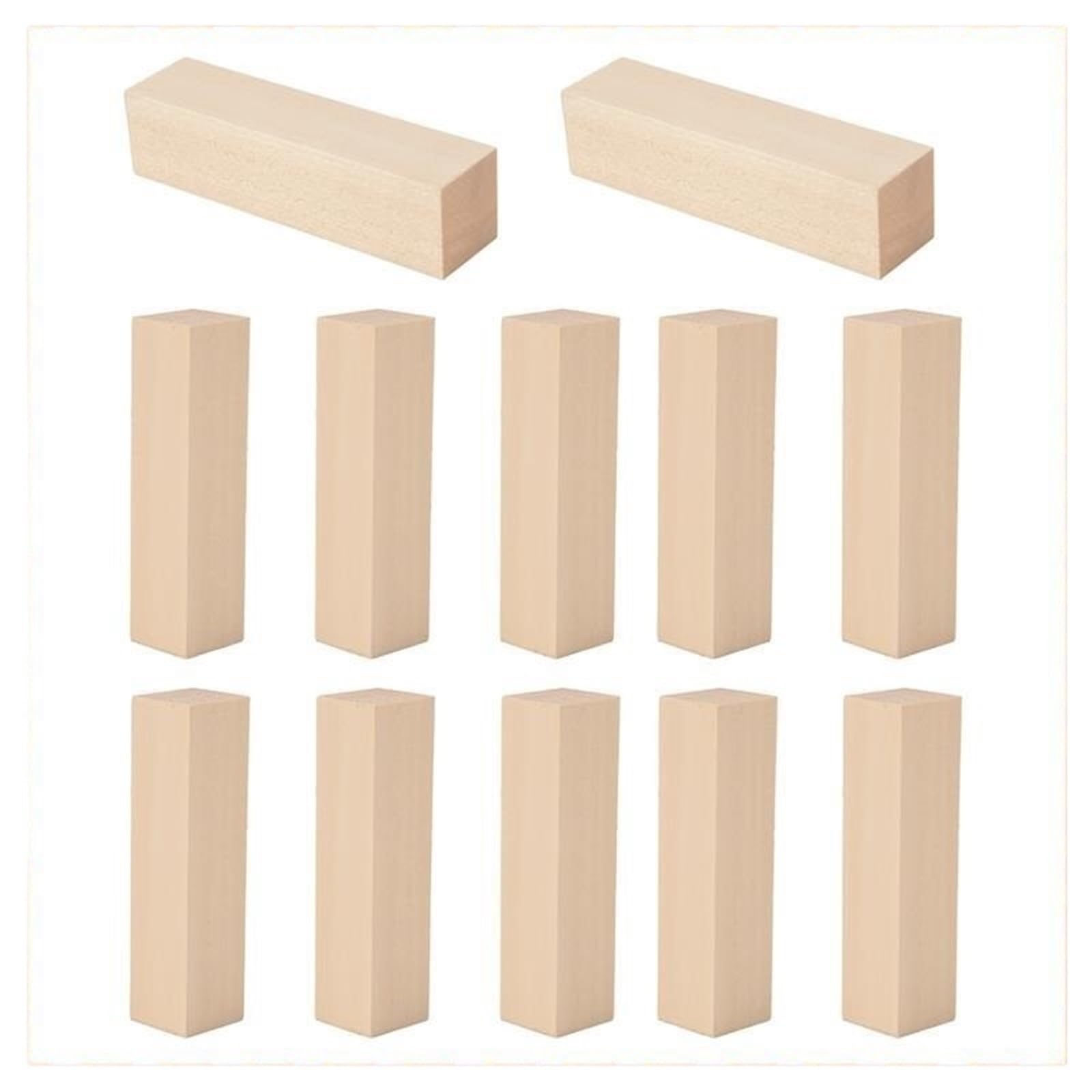 MRVAKDYDI Basswood Carving Blocks, Basswood Carving Blocks Unfinished Wood Color 12 pcs