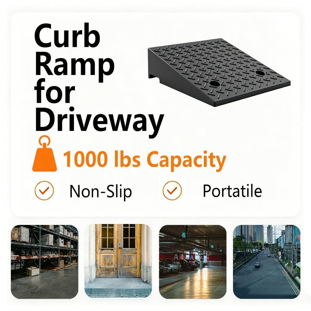 Rampa para Coche de Altura de 8-10 cm Rampa de Pendiente 500kg Toneladas