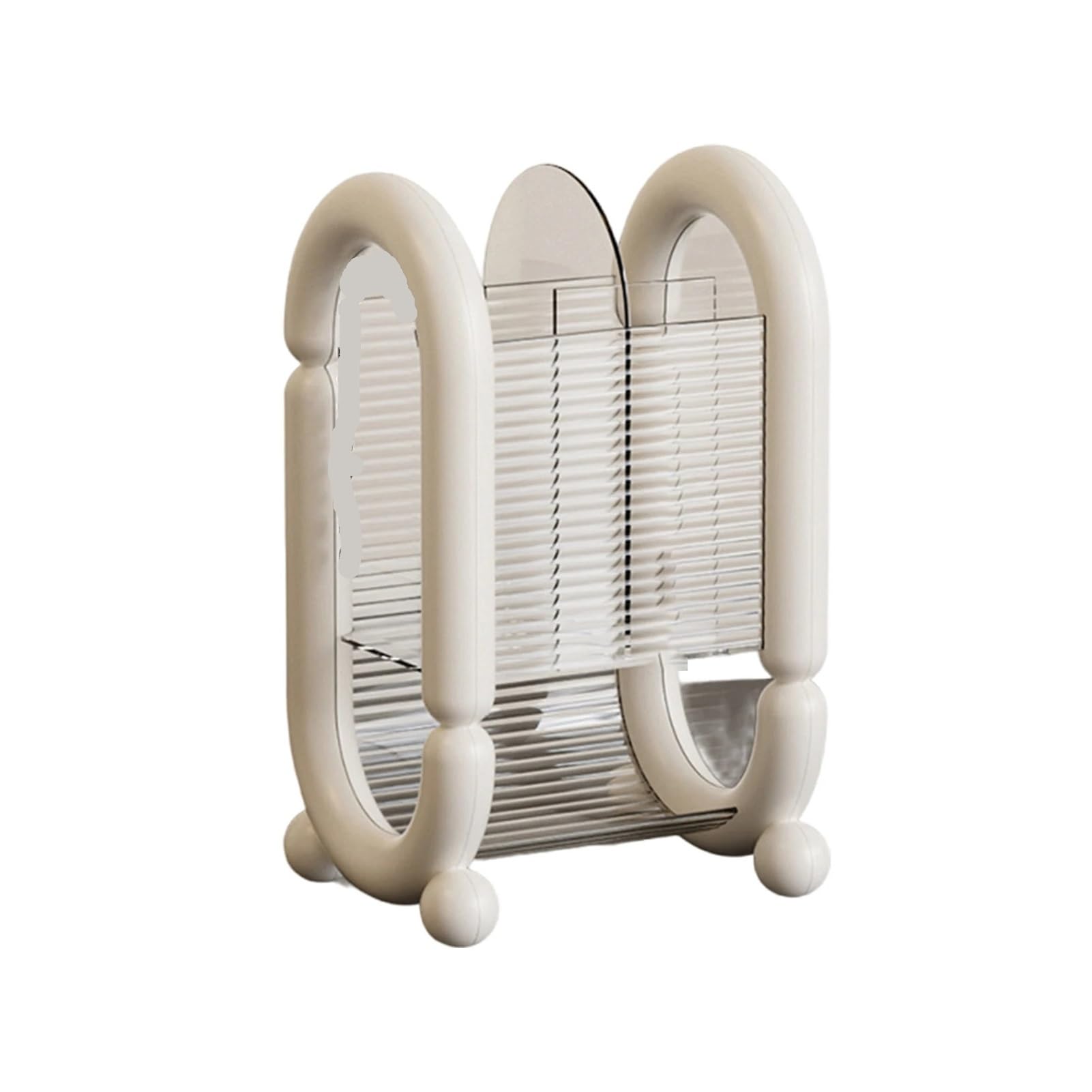 Make-up-Pinselhalter-Box, praktische Aufbewahrungsbox, Office Home Storage Rack, Aufbewahrung, Stand-up-Make-up-Pinselhalter für Kommode, Badezimmer(White)