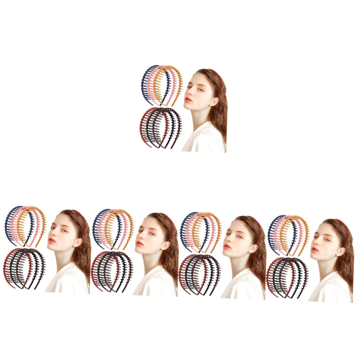 Healeved 30pezzi Fasce Wavy Da Pz Cerchietti Femminili Vari Accessori Per Con Denti Per Styling e Comfort Per Occasioni Diverse