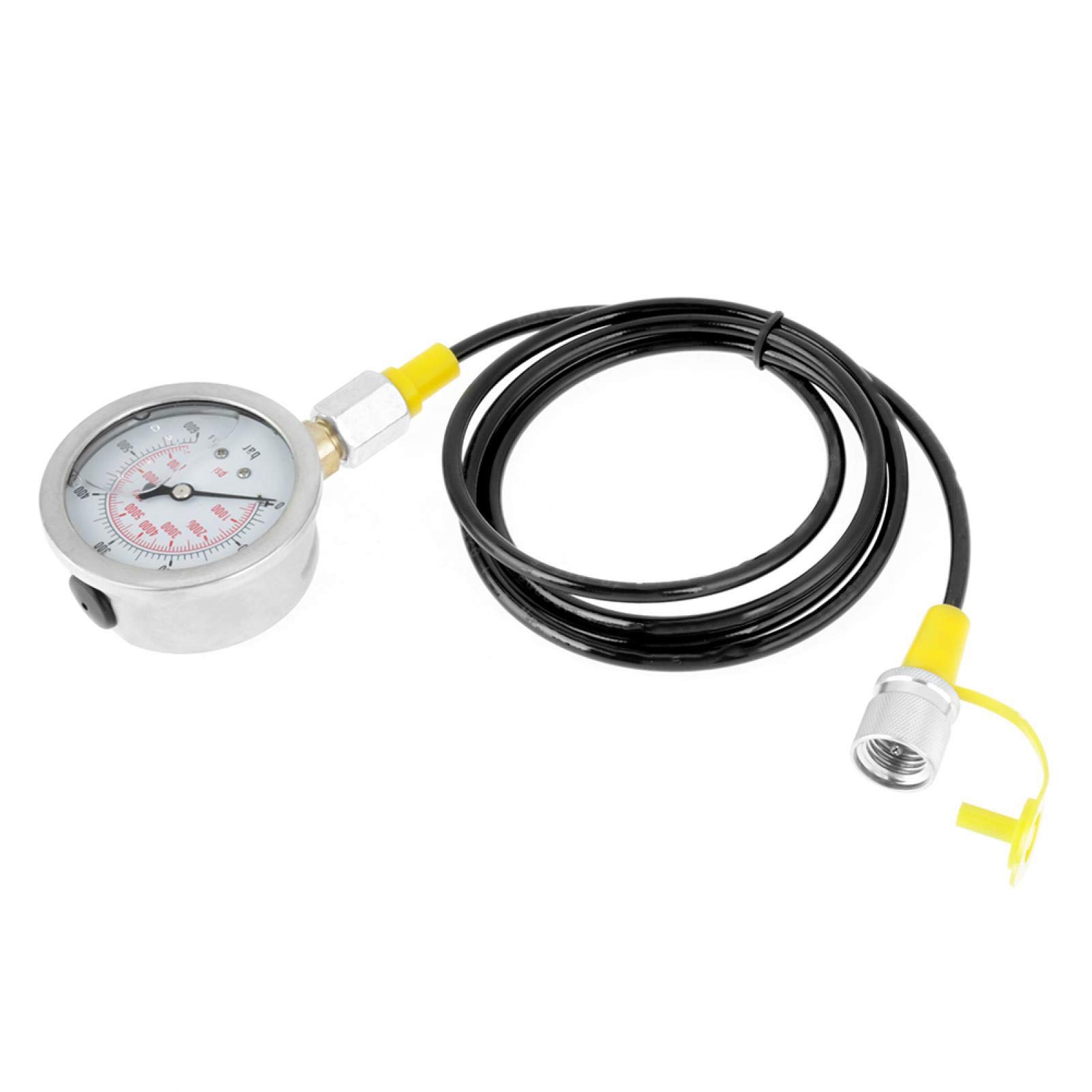 Hydraulikschlauchtest, Hydraulikschlauch-Testkit, Hydraulikschlauch-Testpunktkupplung M16*2-BSP1/4 + 0~600BAR/8500PSI Manometer + Schlauch