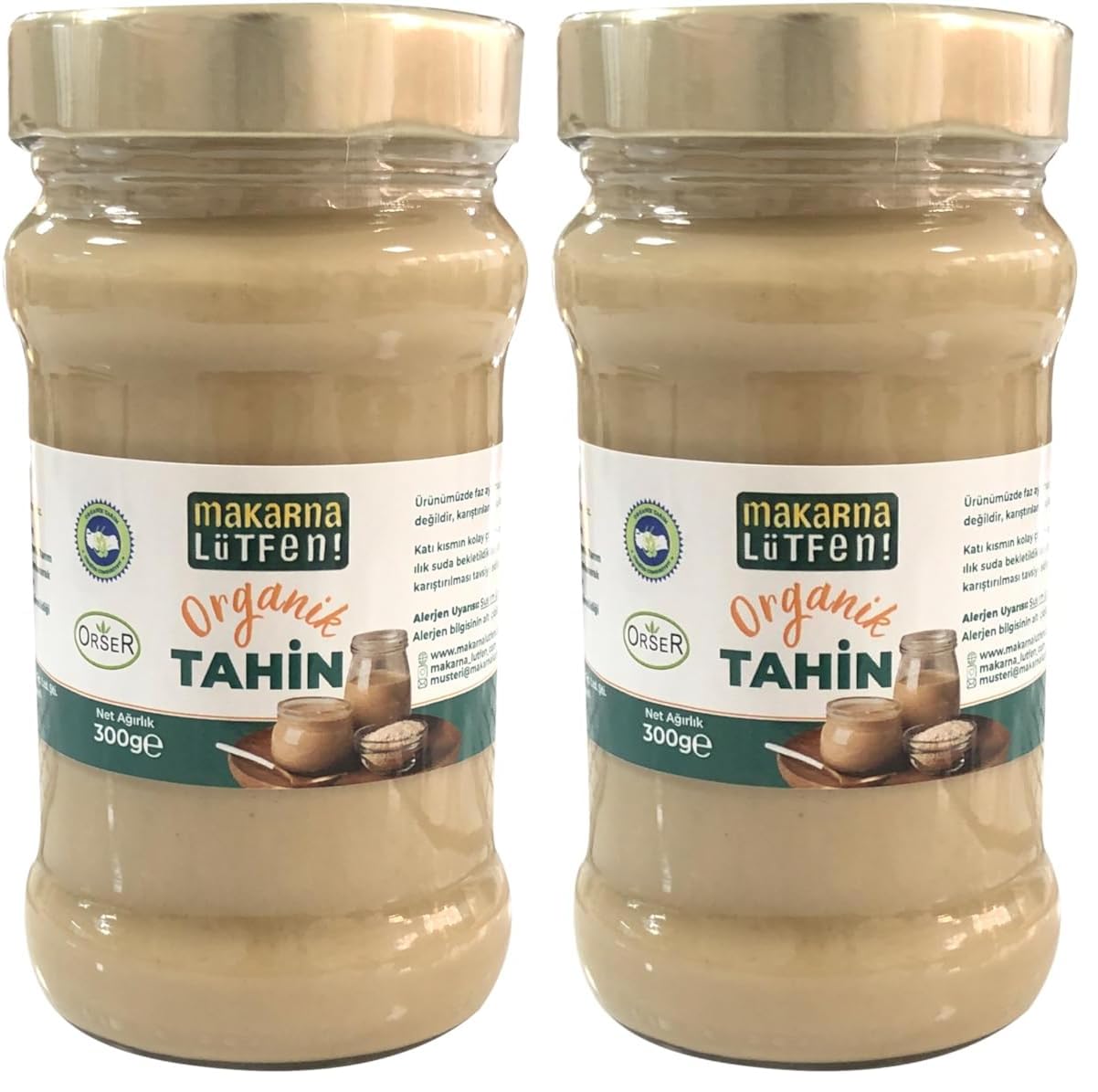 makarna lütfen! Organik Tahin 300 g 2li paket