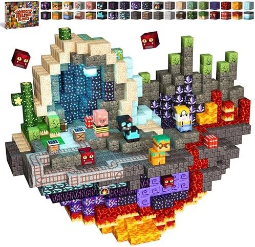 idoot 150PCS Magnetic Blocks Building Toys for Kids Ages 3+, STEM Sensory Toys Grotto Building Set, for Toddler Boys & Girls (0.8inch)