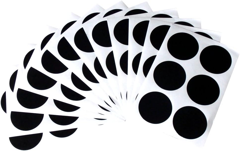 Chalkzies Removable Chalkboard Labels • 2 Inch Circles • 72-Pack • Perfect Size for Regular Mouth Canning Jar Lids