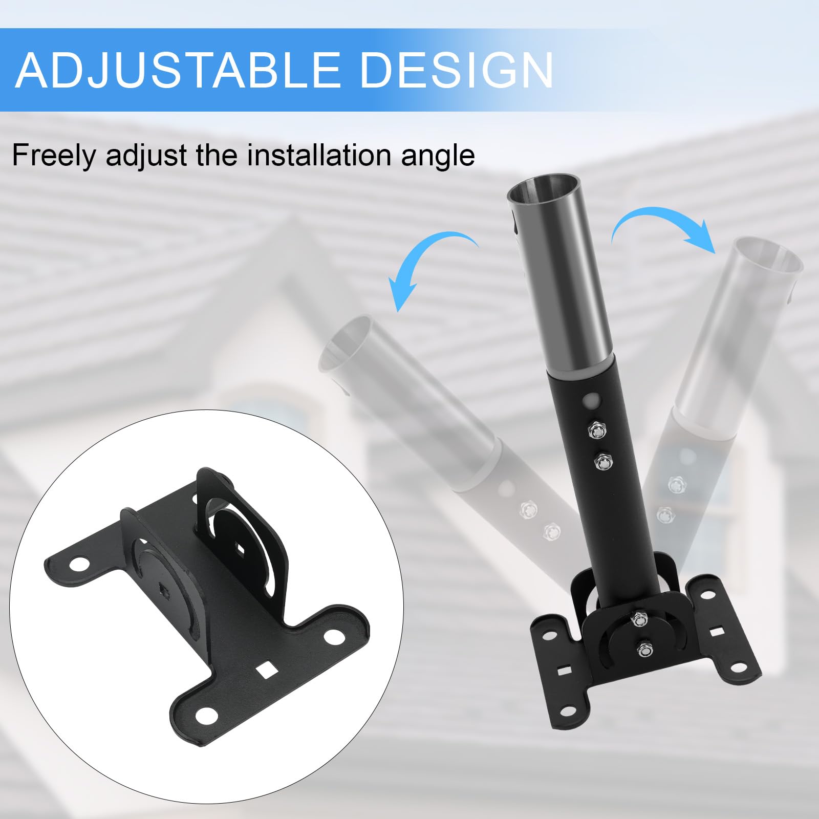 HEBERUCK Starlink V2 Support de toit Aspotify Starlink Kit de montage Starlink Pole Mount, support d'antenne Starlink avec adaptateur Starlink Mount, compatible avec Starlink V2